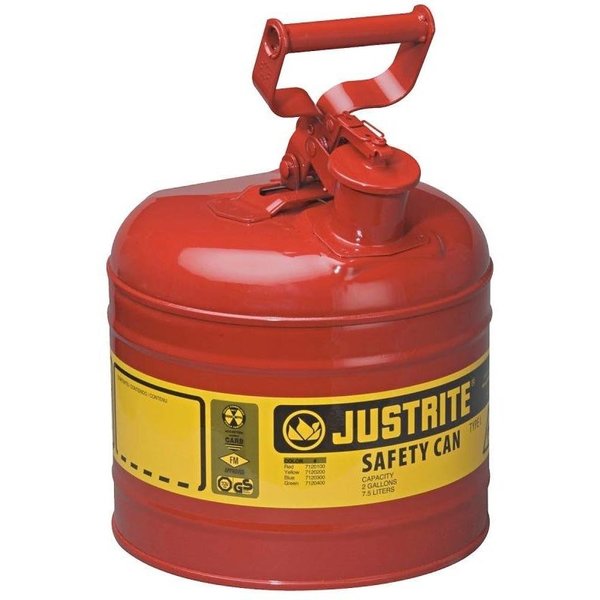 Justrite 2 gal Red Steel 7120100